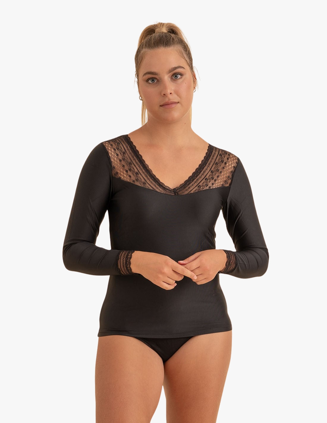 Camiseta con encaje Claire