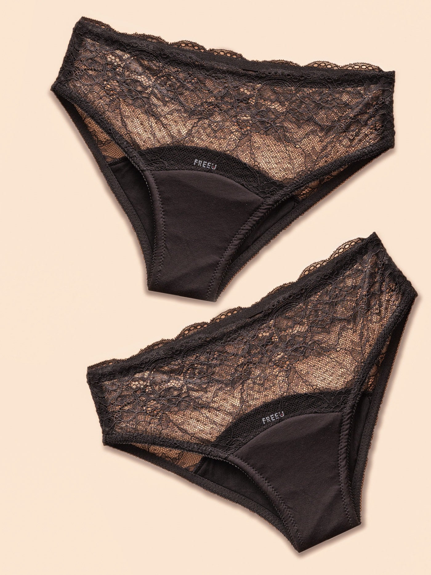 Pack de 2 bragas menstruales de algodón flujo abundante, Chiara