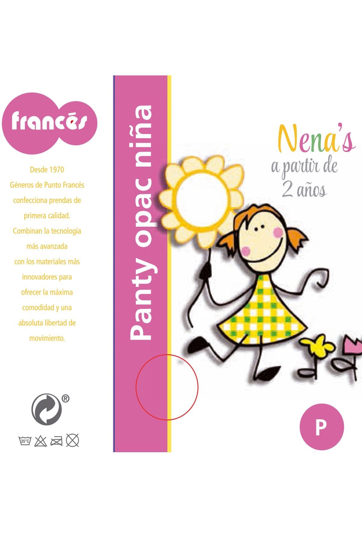 Panty Niña 40 den Opac