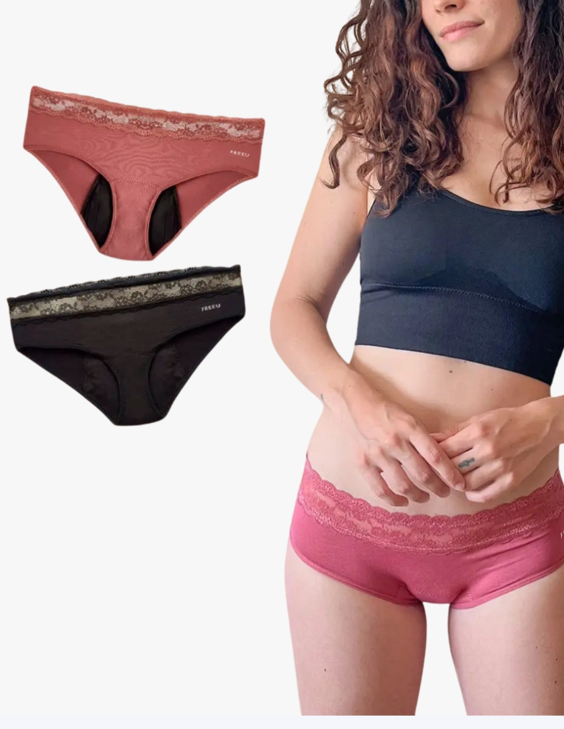 Pack 2 Bragas Menstruales de Bambú Flujo Abundante | Lola