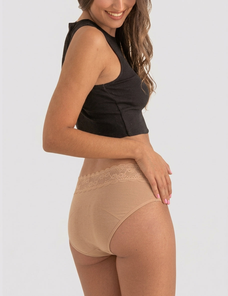 3 Bragas menstruales en bambú flujo abundante Lola