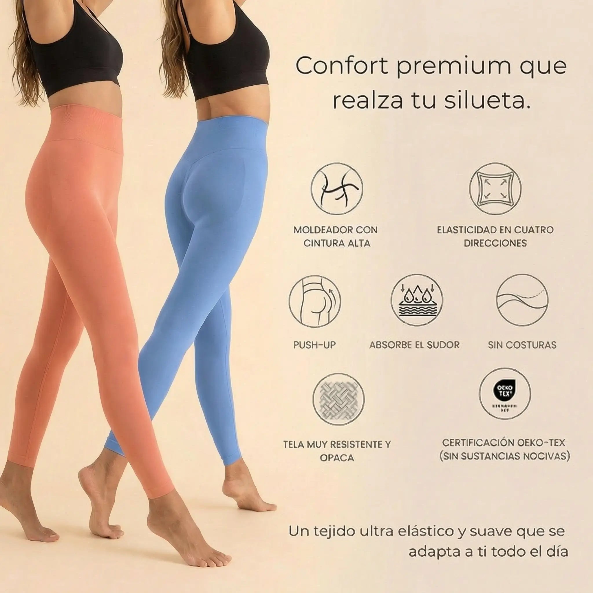 Ładne legginsy z płaskim brzuchem push-up