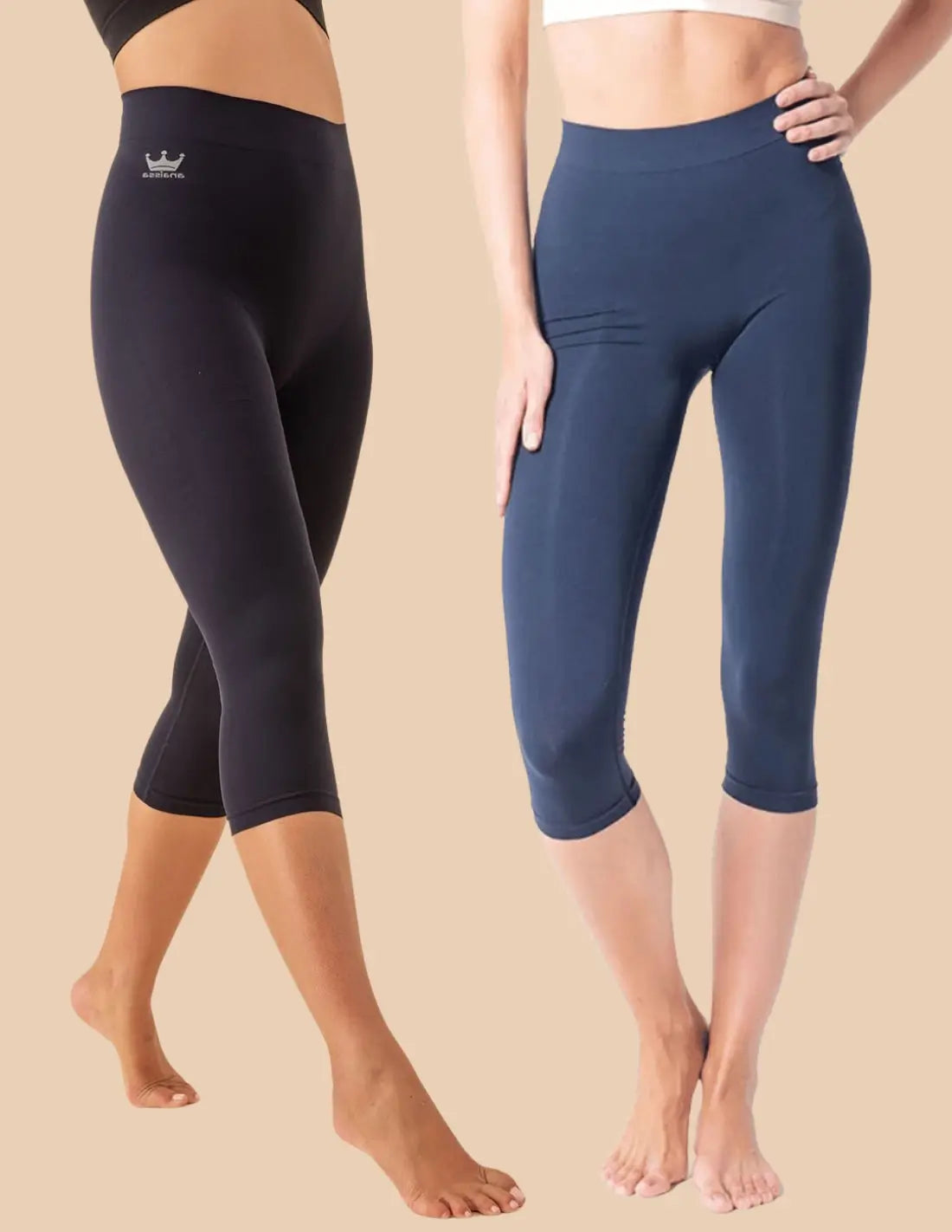 Legginsy push-up Capri 160 den z włóknem Emana Lena