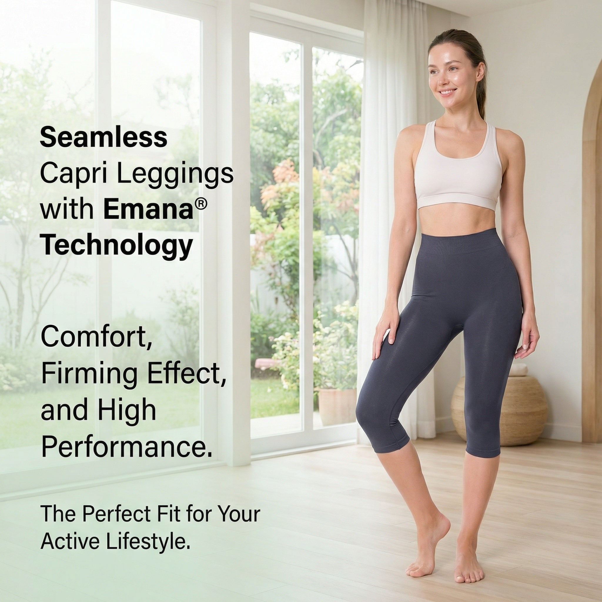 Legging push-up Capri 160 den FIR technologie Lena