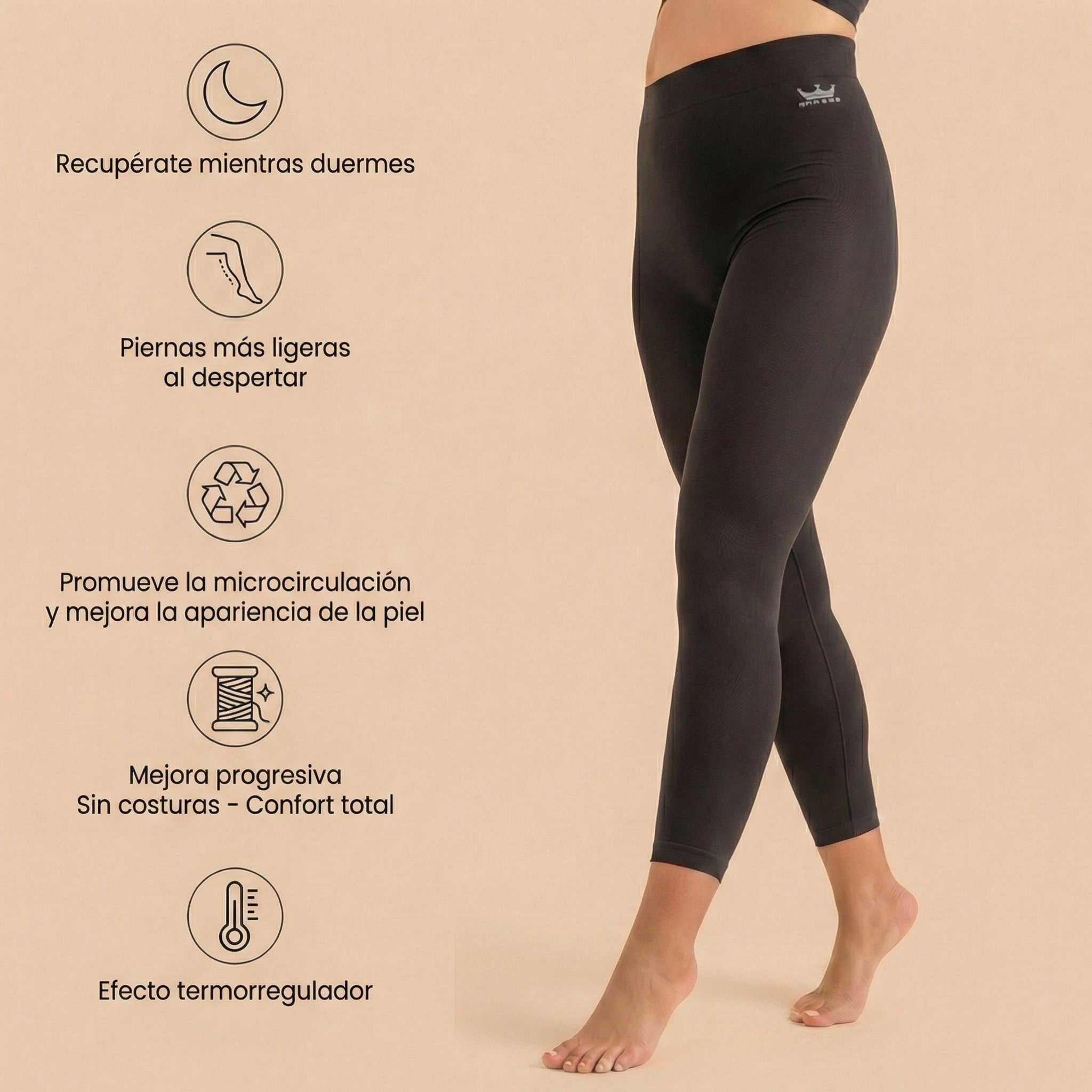 Legging Reductor Nocturno Emana® + FIR – Recupera y Moldea Mientras Duermes