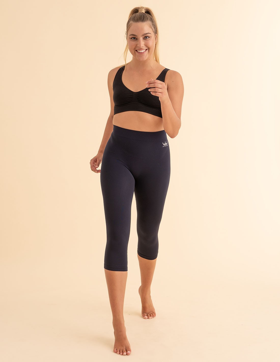 Legging Noche capri con fibra Emana 160 den, Nina