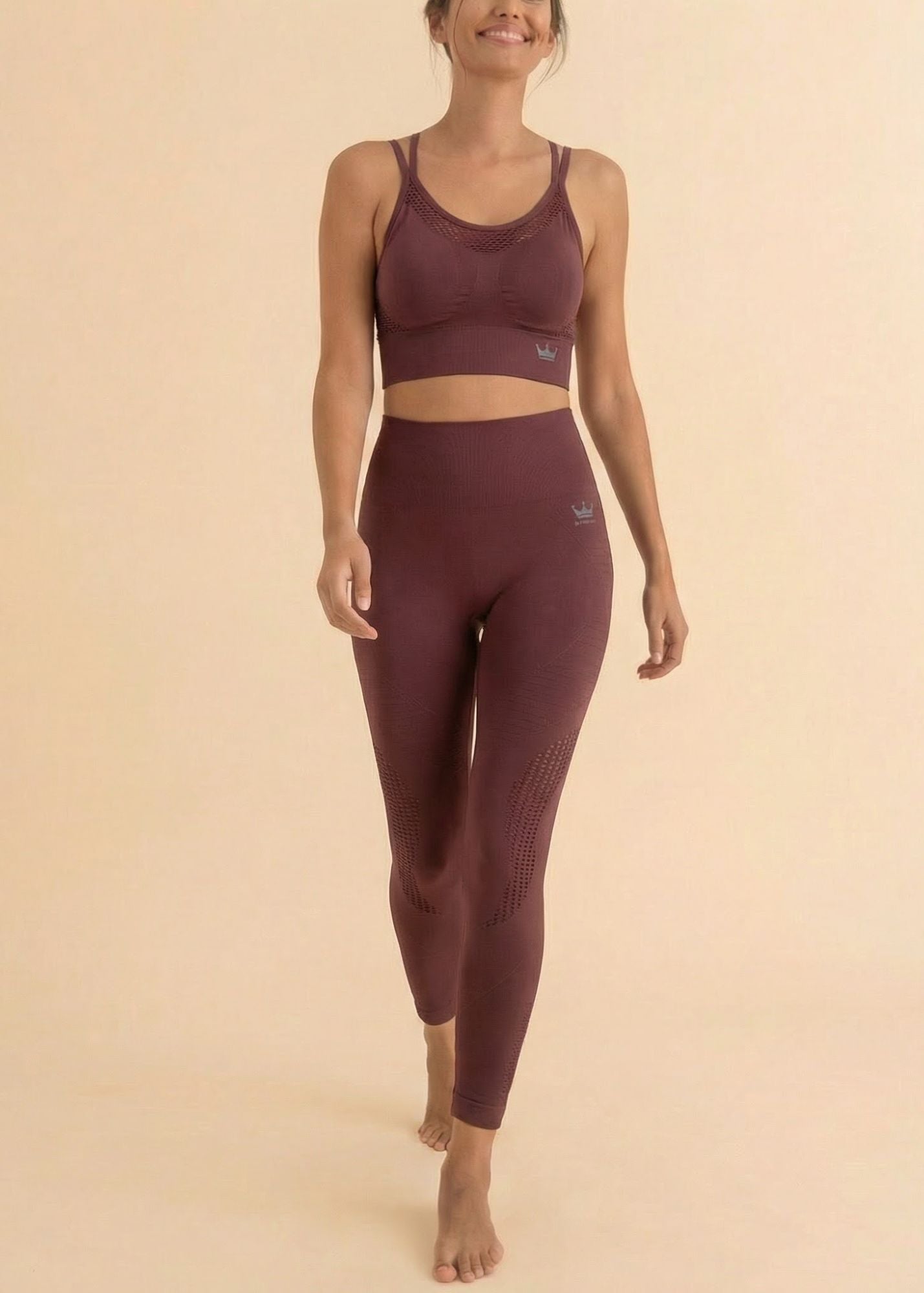 Zestaw: Legginsy i sportowa koszulka z włóknem Emana Namasté