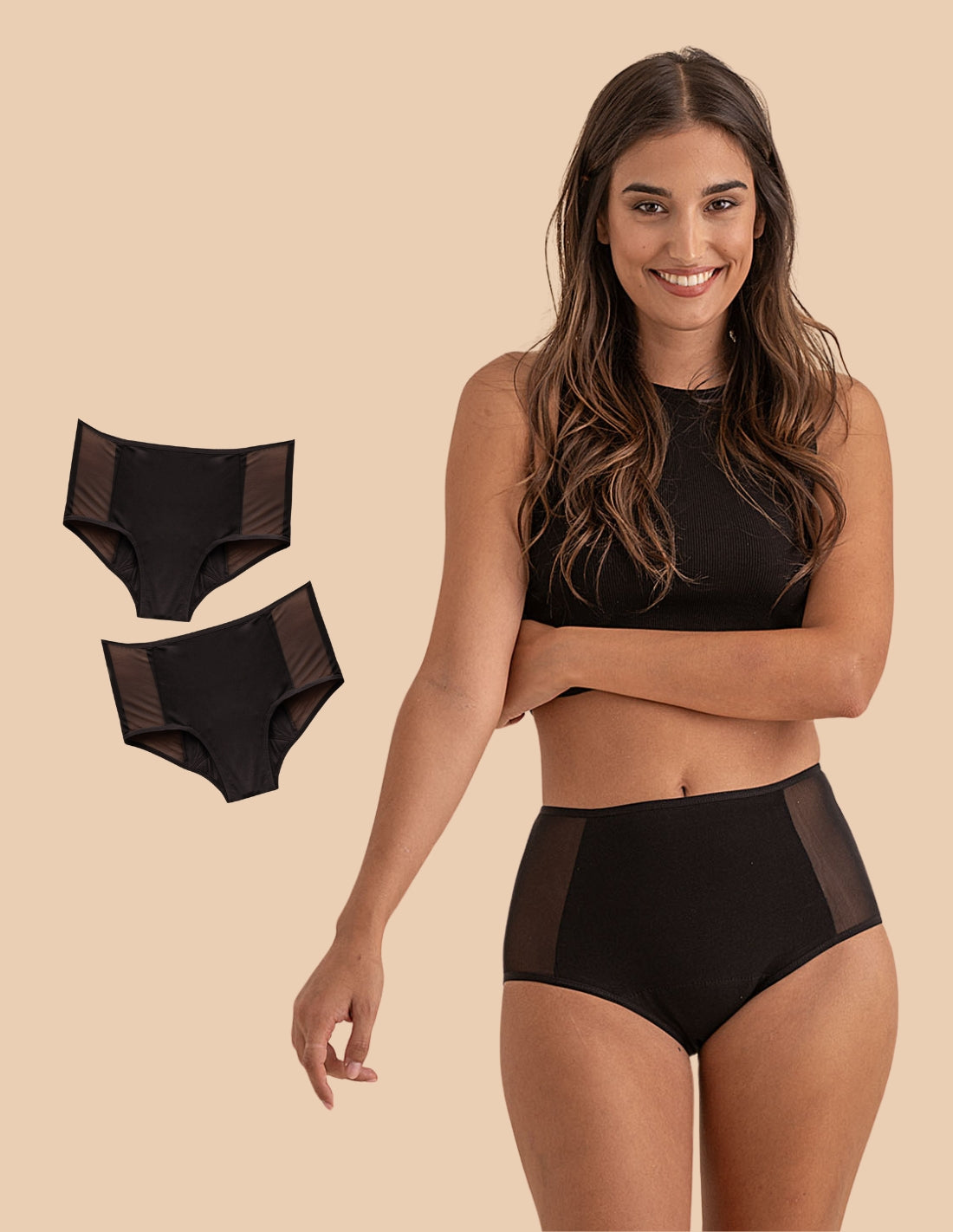 Calzon Ropa Interior Menstruacion Pack-2-Bragas Menstruales De