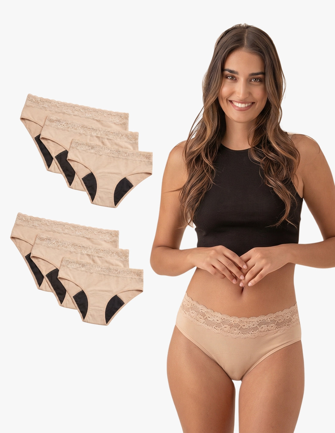 6 Lola heavy flow bamboo menstrual panties