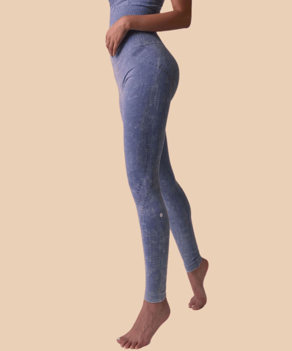 Ensemble : leggings et haut de sport sans coutures en pierre 3D