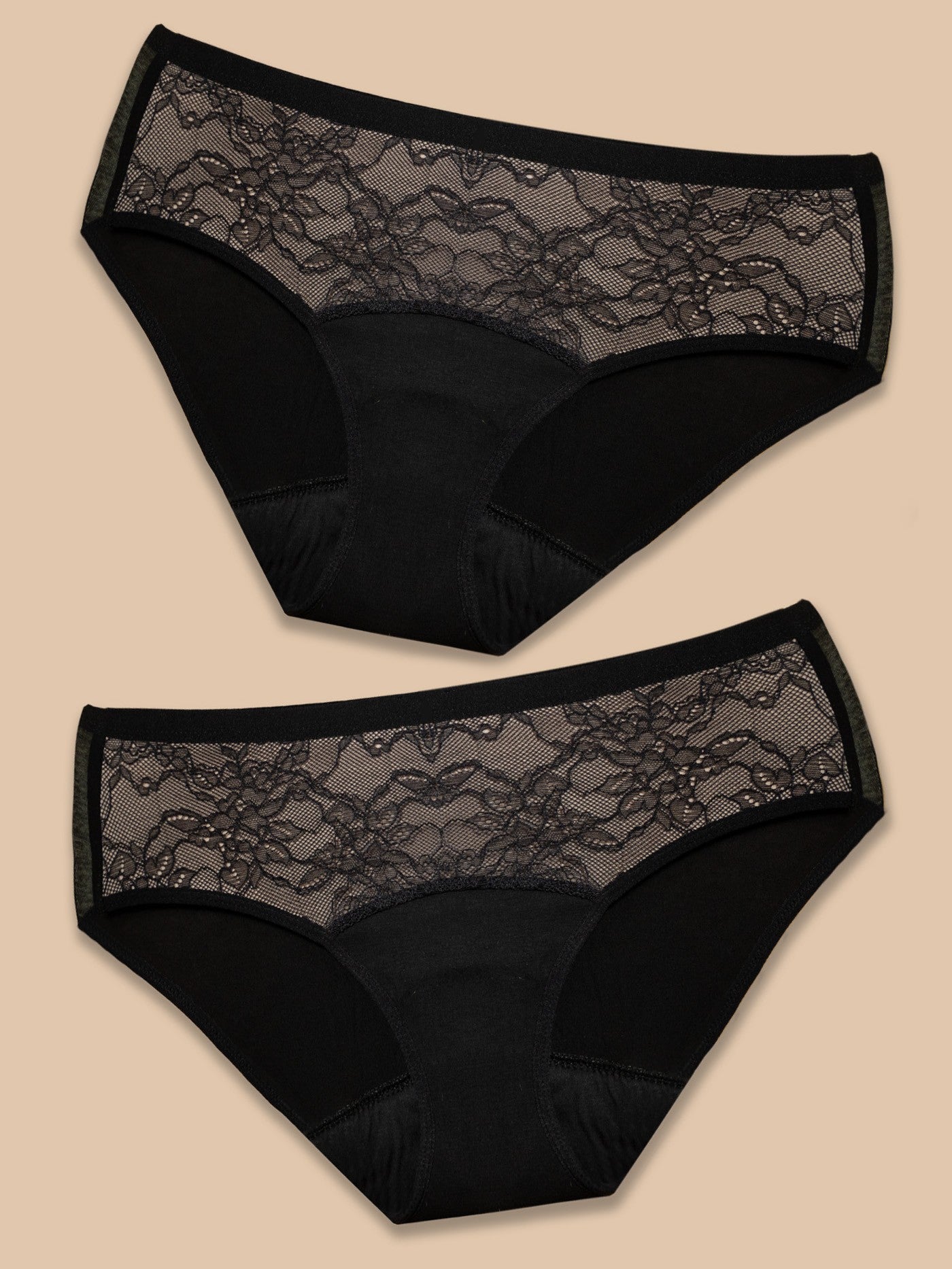 Pack de 2 Bragas menstruales algodón flujo abundante, Colette