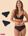 Pack 2 Bragas de baño menstrual Flujo abundanteTEEN Céline