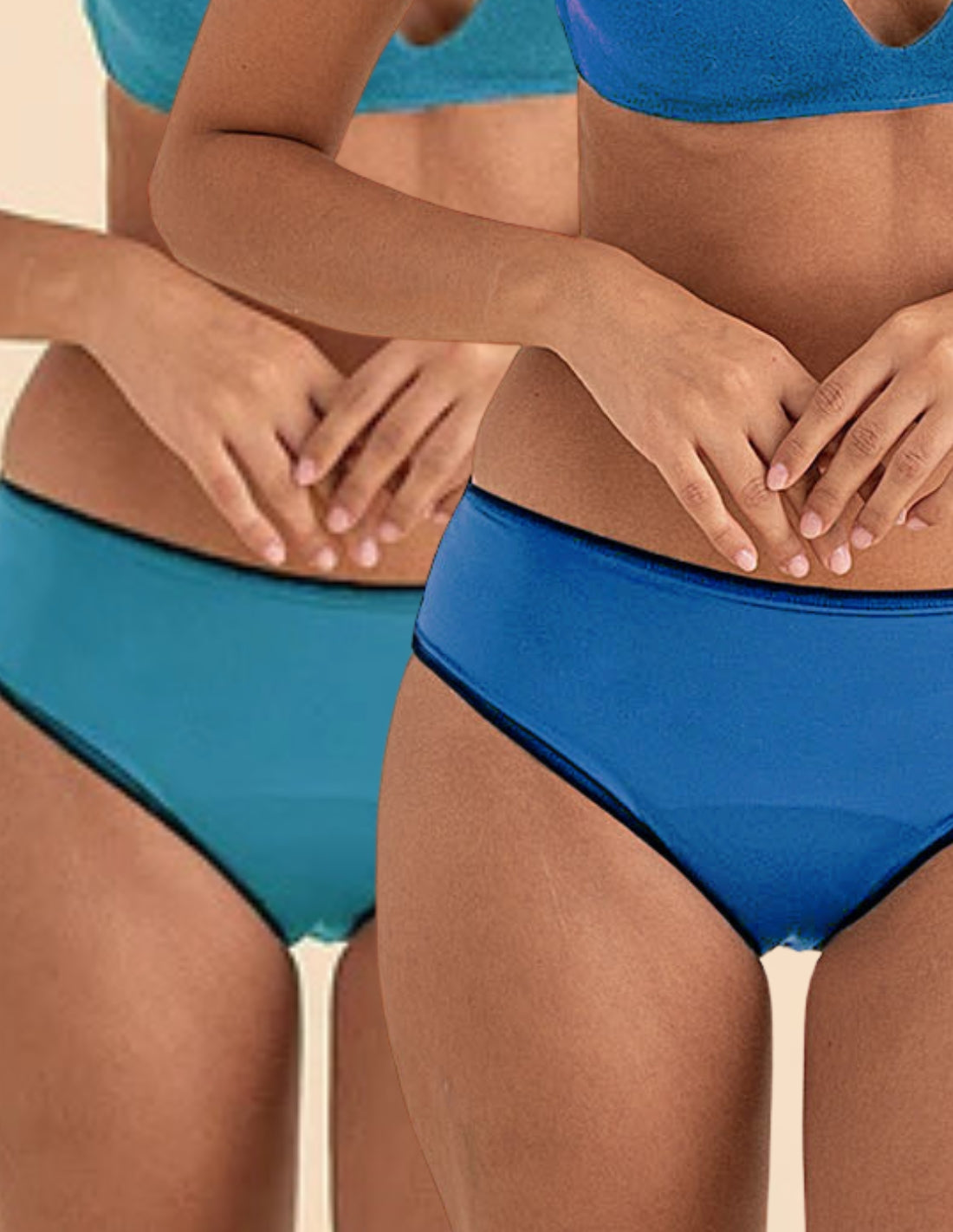Pack:2 Bragas de baño menstrual( SOLO BRAGUITAS) para adolescente flujo abundante Céline.