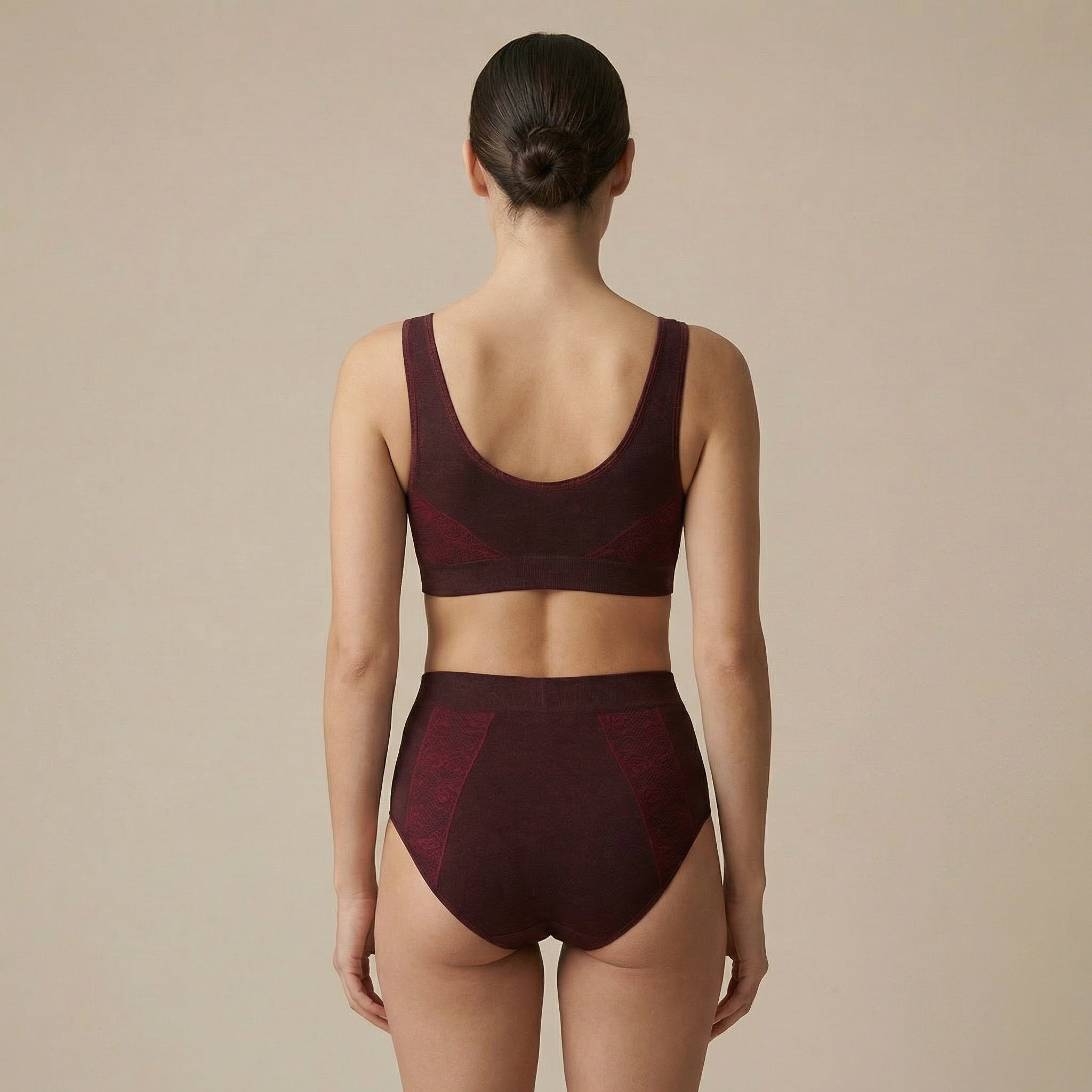 Set sujetador y braga faja sin costuras Ania