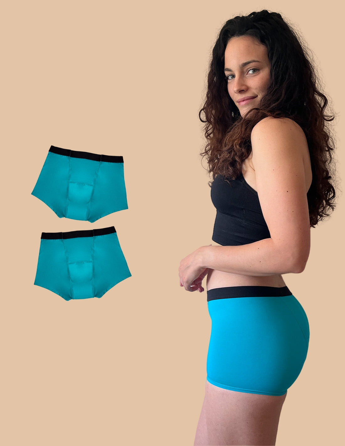 2 Marie menstrual shorts with abundant absorption