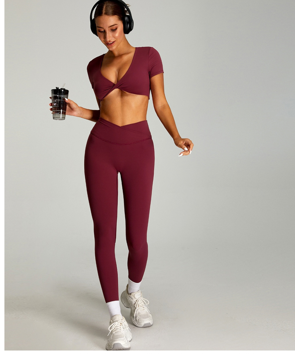 Legging deportivo con Cintura alta en Vy bolsillo trasero, Diva