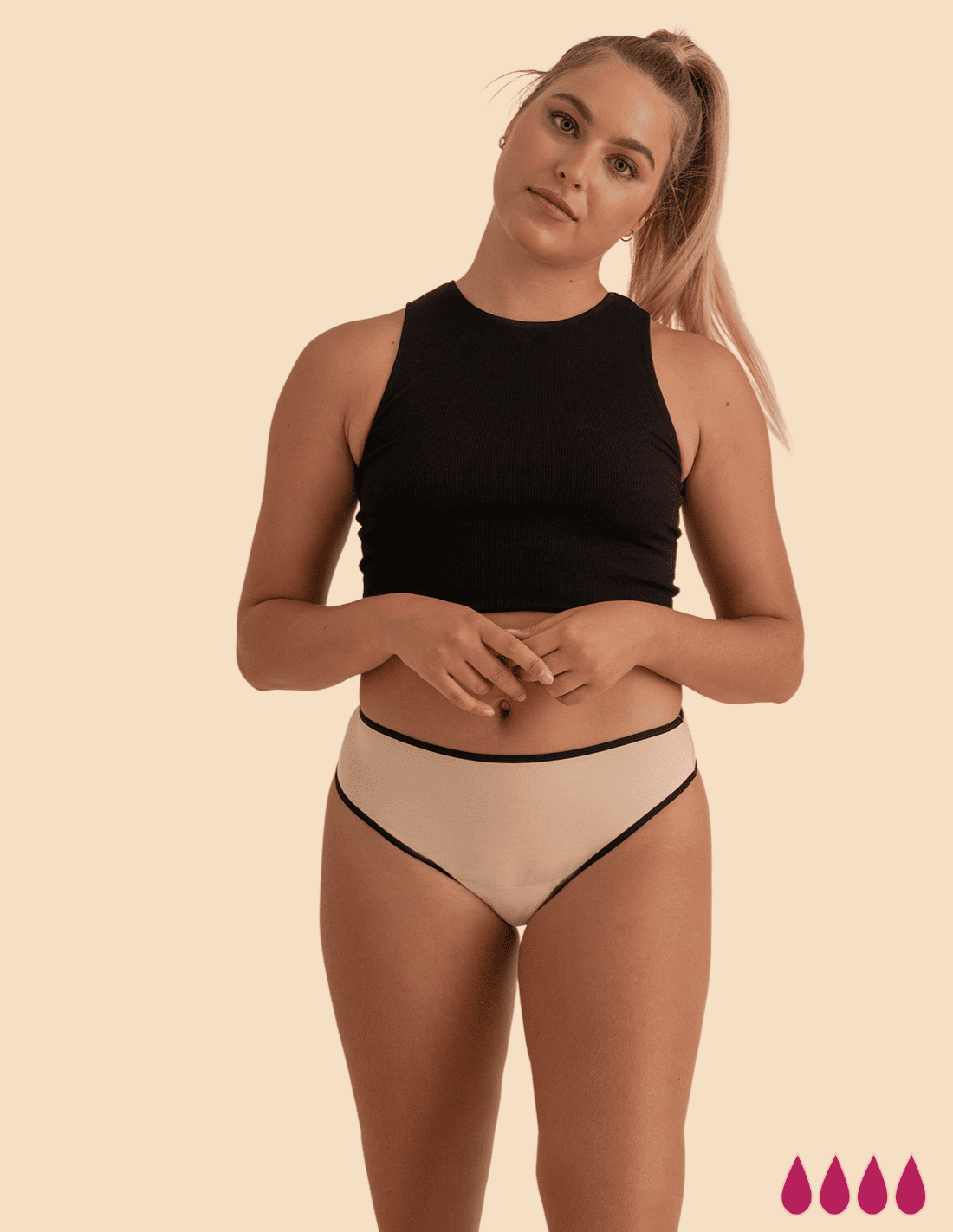 2 Jolie cotton menstrual thongs
