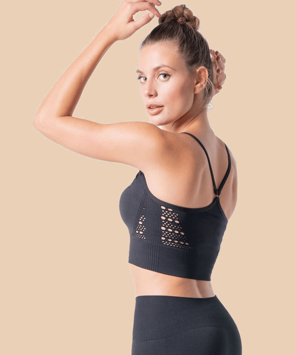 Bali 3D openwork sports top