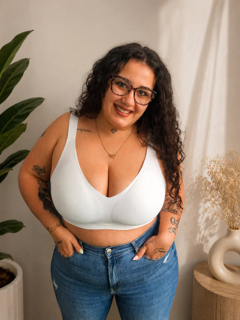 Wireless Bra D Cup – Chelo Collection | Removable Foam and Anti-Pressure Straps