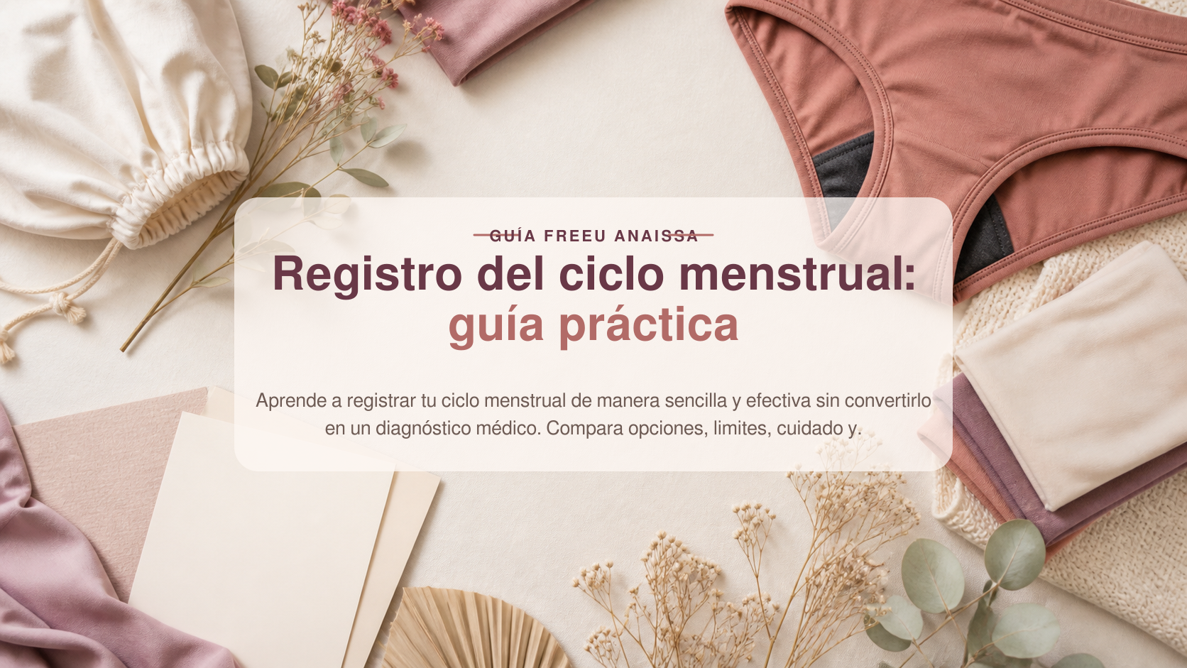 Portada de la guía FreeU Anaissa: Registro del ciclo menstrual: guía práctica