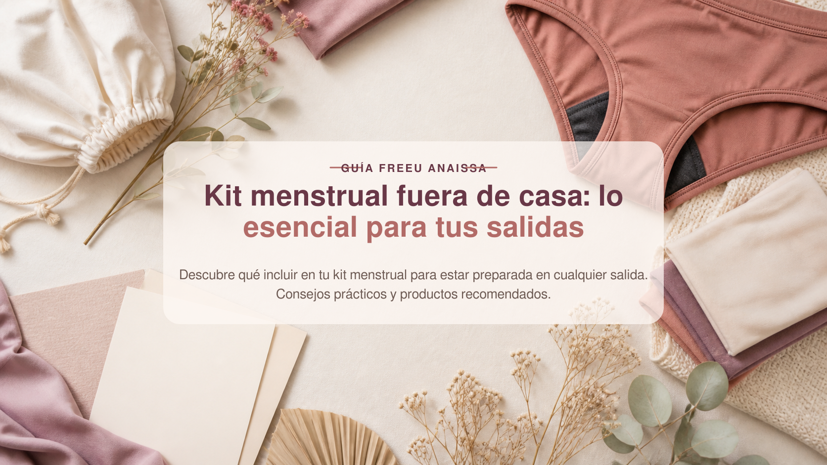 Portada de la guía FreeU Anaissa: Kit menstrual fuera de casa: lo esencial para tus salidas