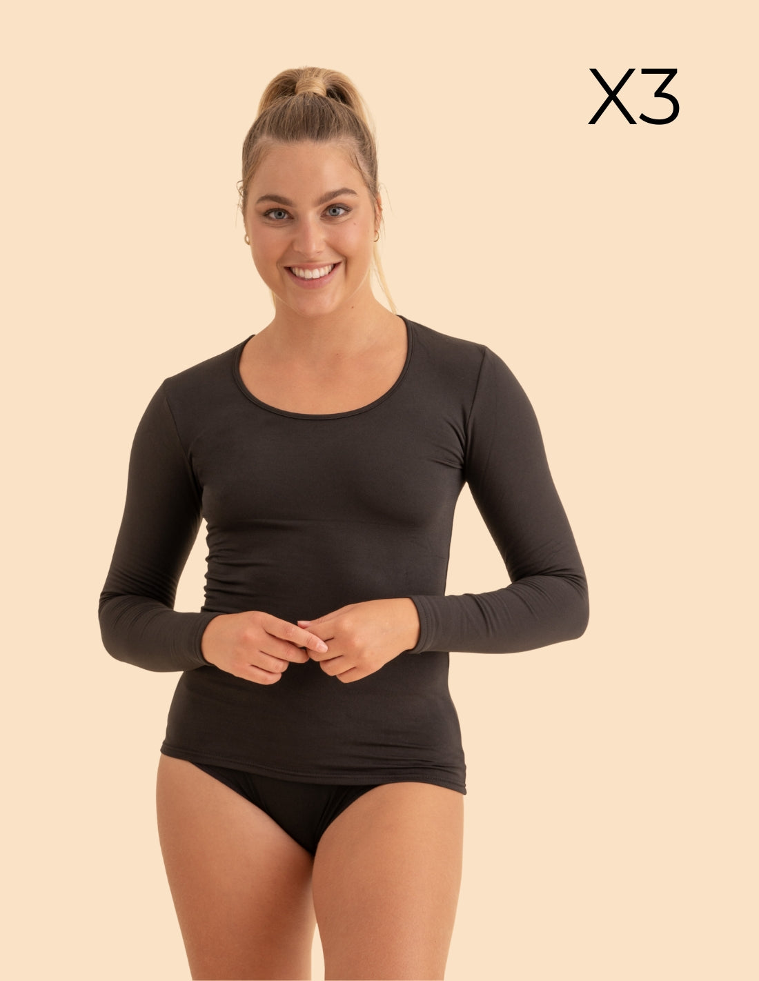 Pack of 3 Alaska fleece-lined thermal undershirts