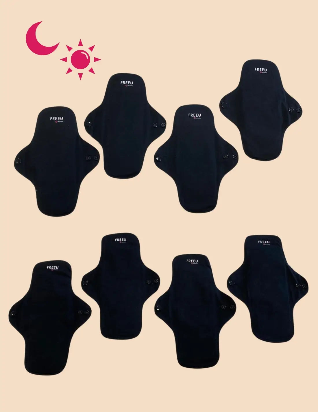 4 menstrual pads for heavy flow