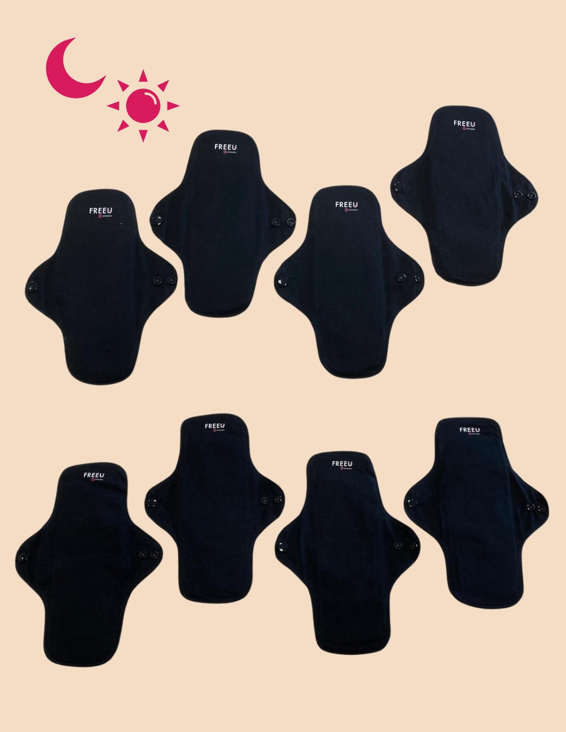 8 Compresas menstruales Extra absorbentes  4 NOCHE 4 DÍA