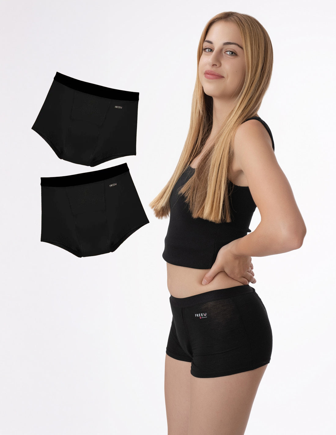 Opakowanie: 2 spodenki menstruacyjne heavy flow Amélie.