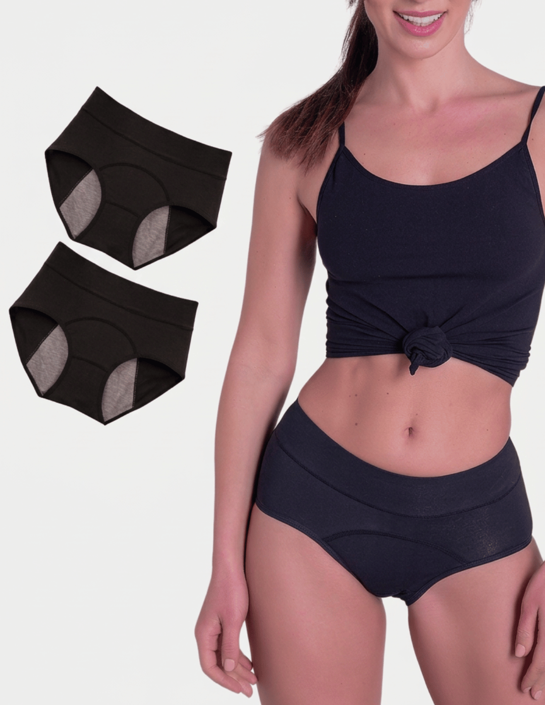 2 Indy Absorbent Cotton Period Panties (No Panty Liners Required)