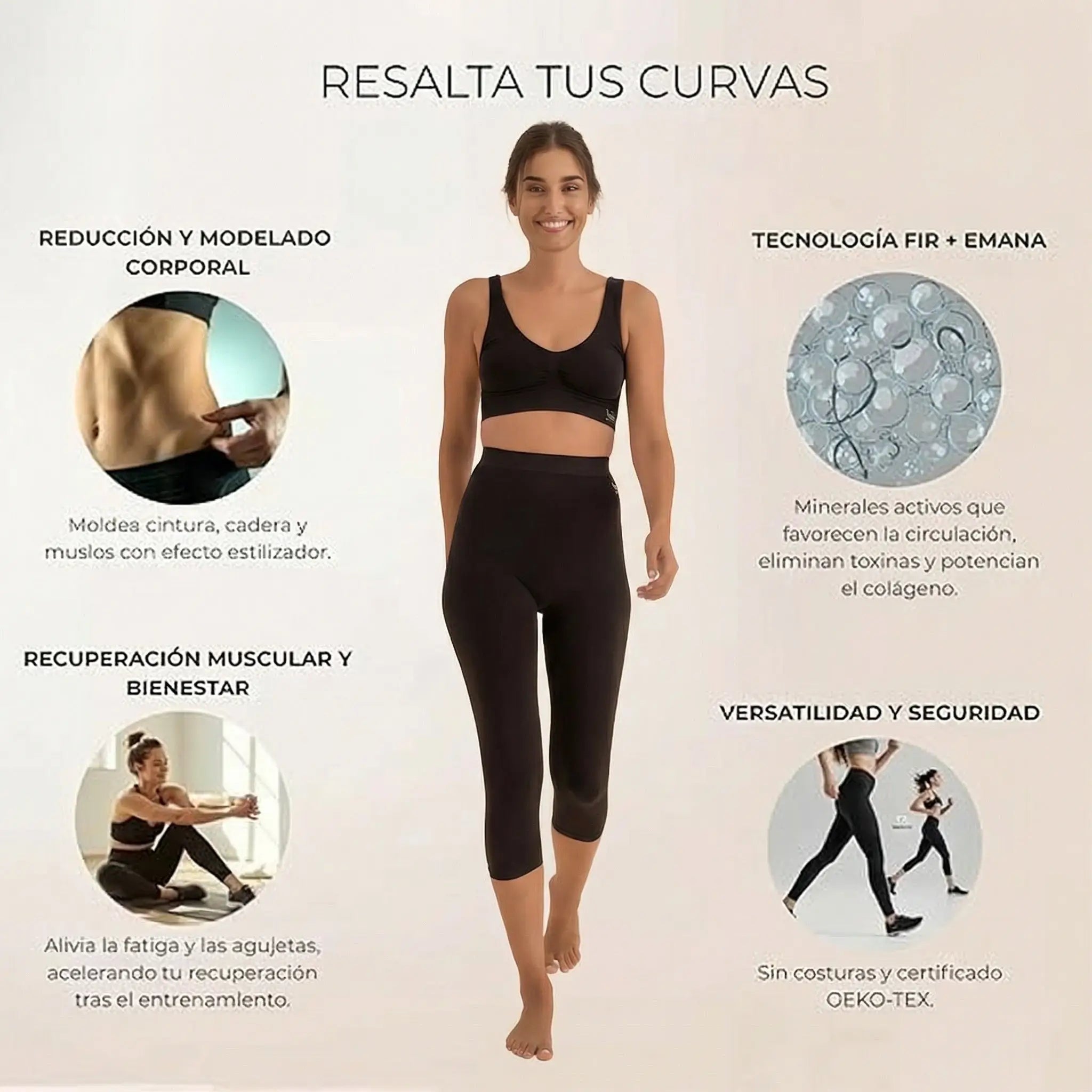 Legginsy kompresyjne Capri 200 den Nova