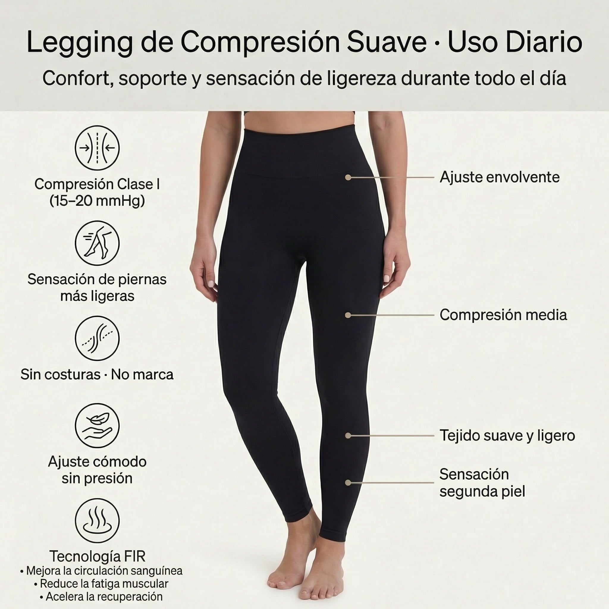 Leggings amincissants FIR 200 Technology de Noah