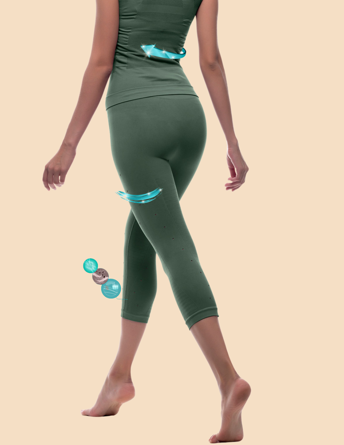 Set: Legging and shaping sports shirt with Emana Namasté fiber