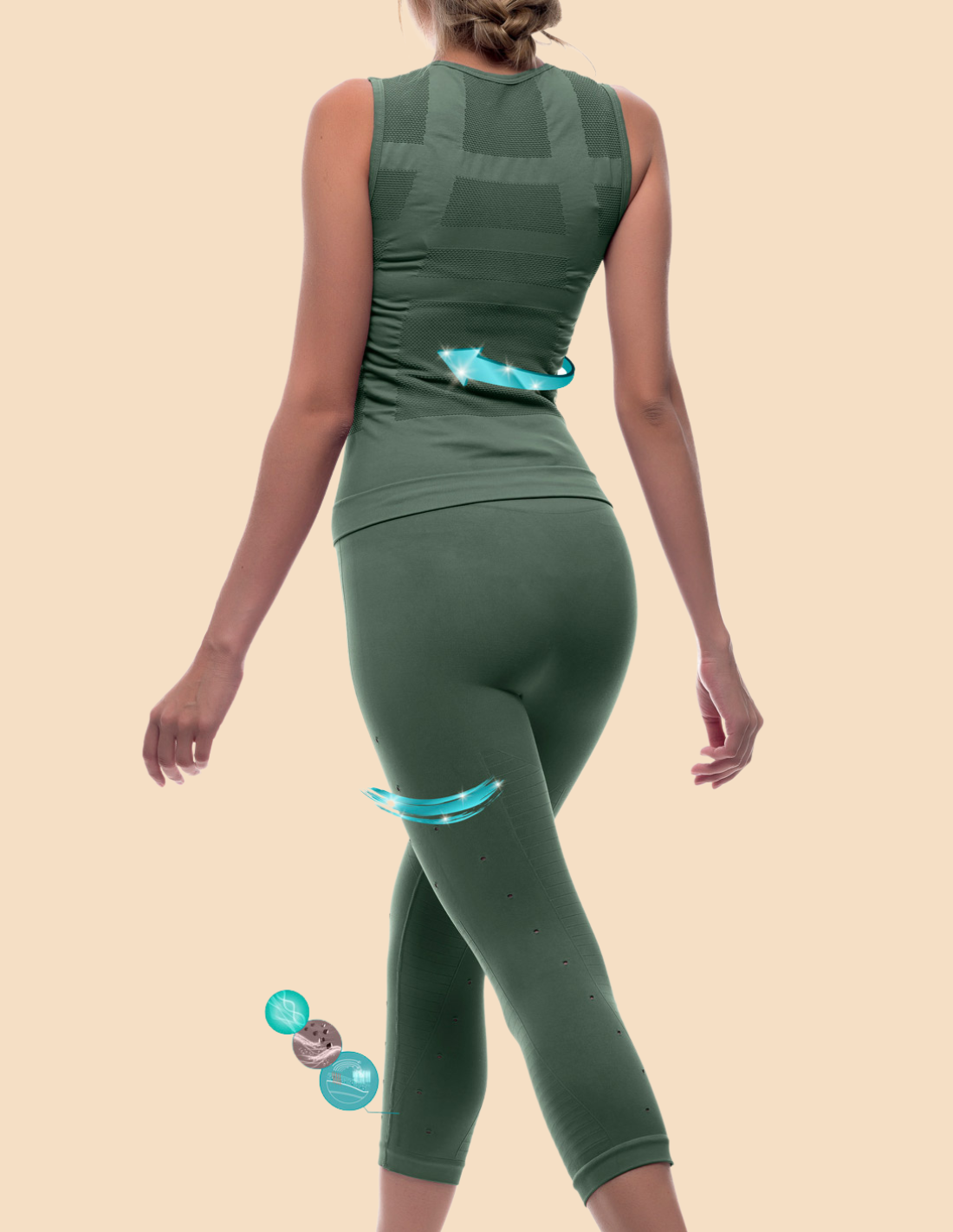 Set: Legging and shaping sports shirt with Emana Namasté fiber