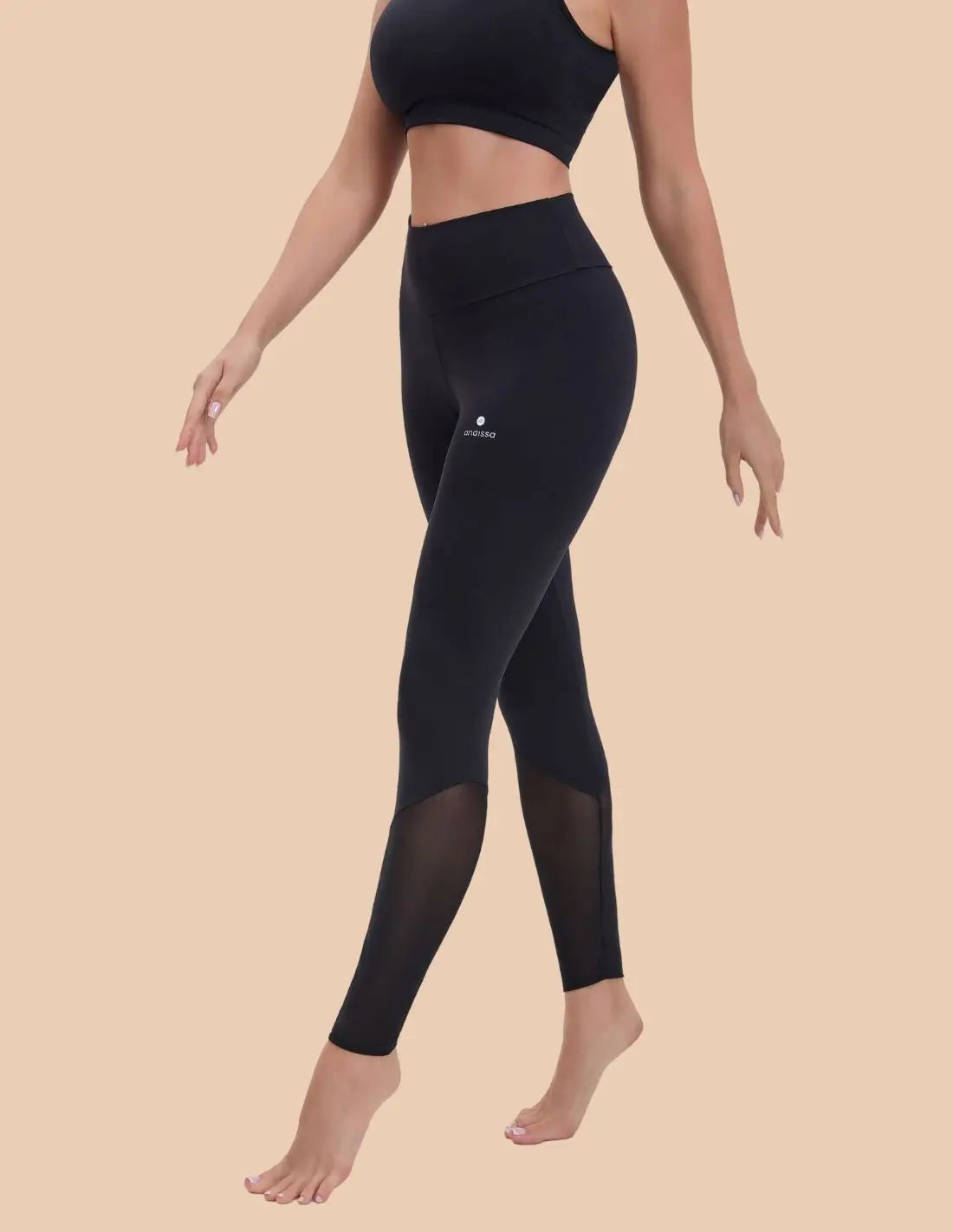 Legging de sport transparent taille haute Chiara