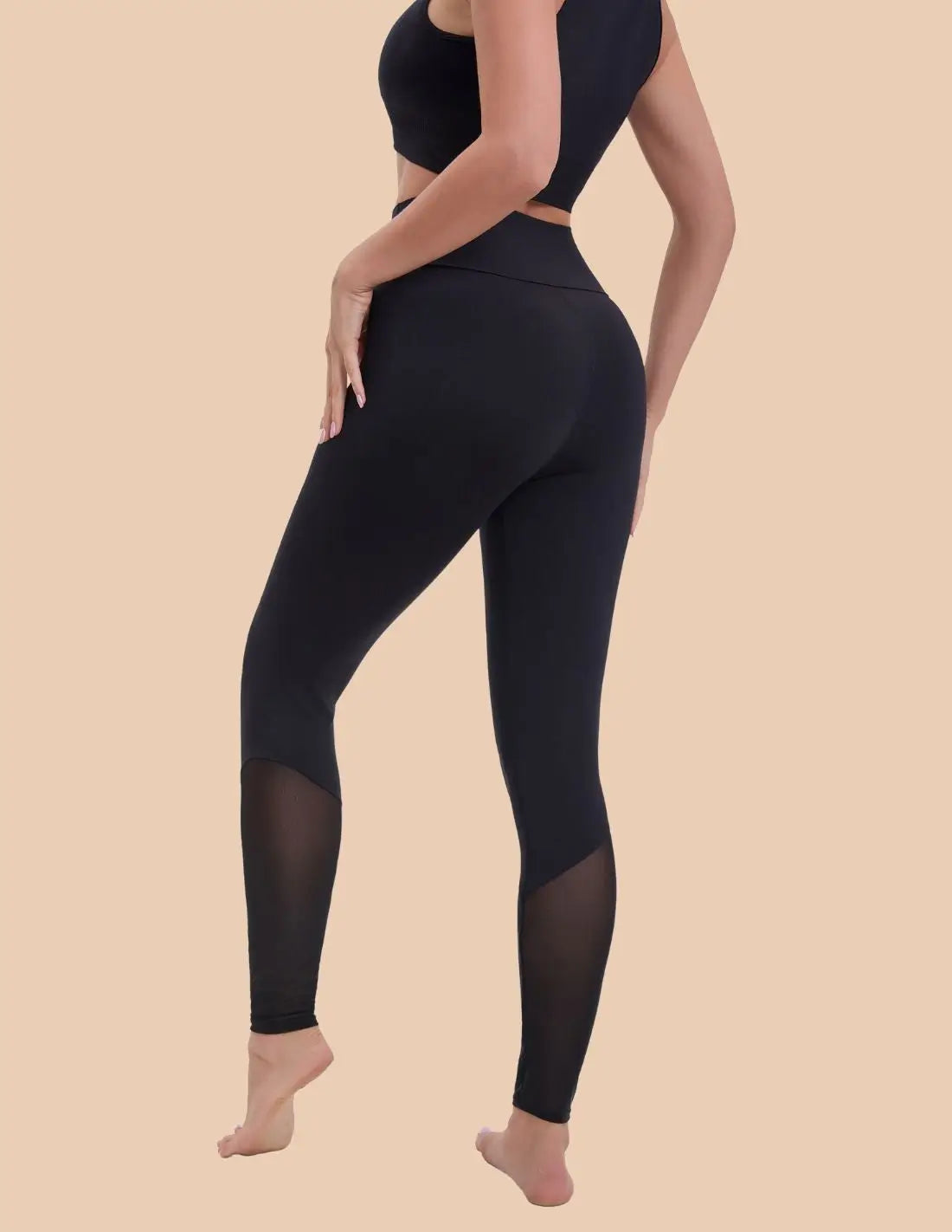 Legging de sport transparent taille haute Chiara