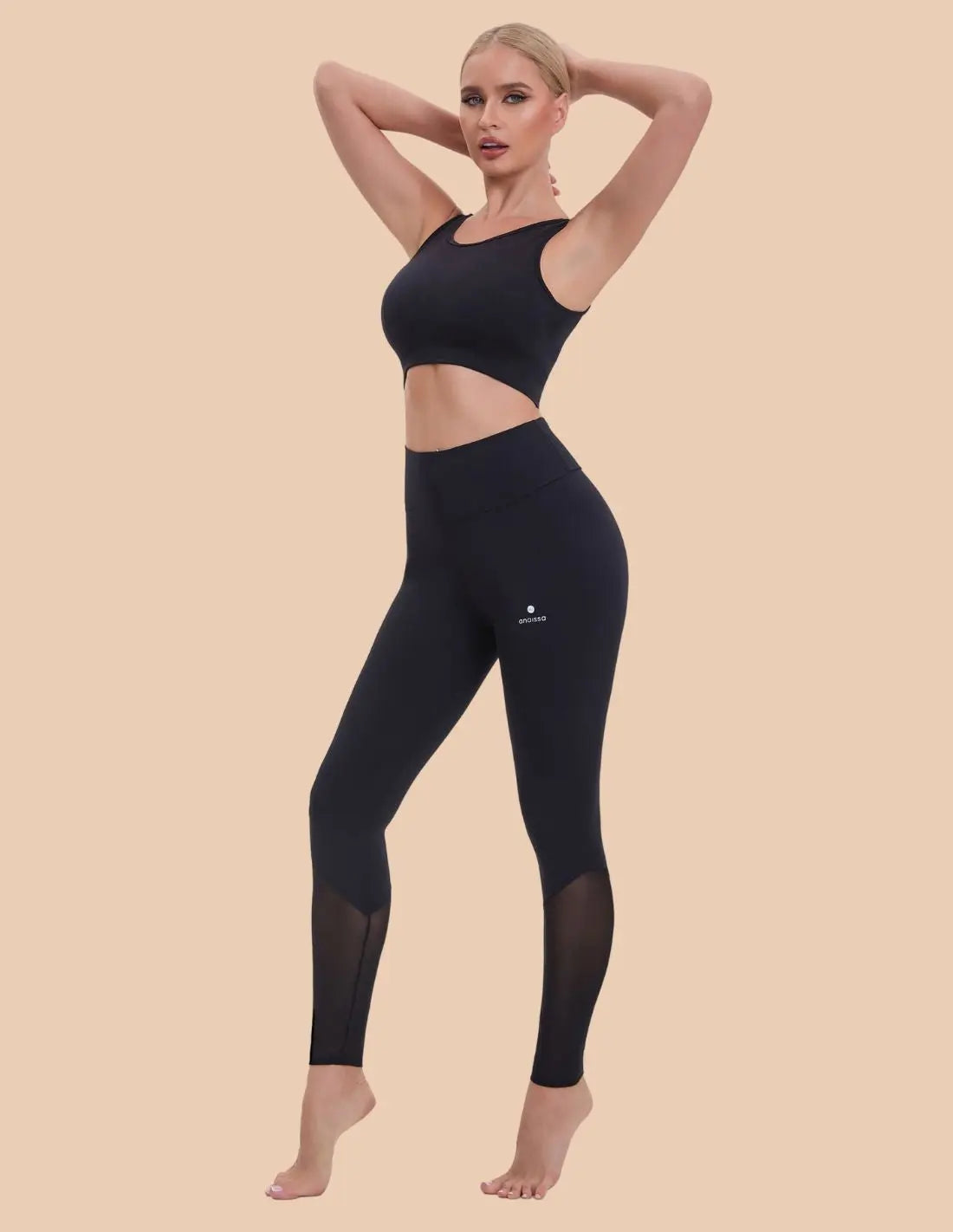 Legging de sport transparent taille haute Chiara