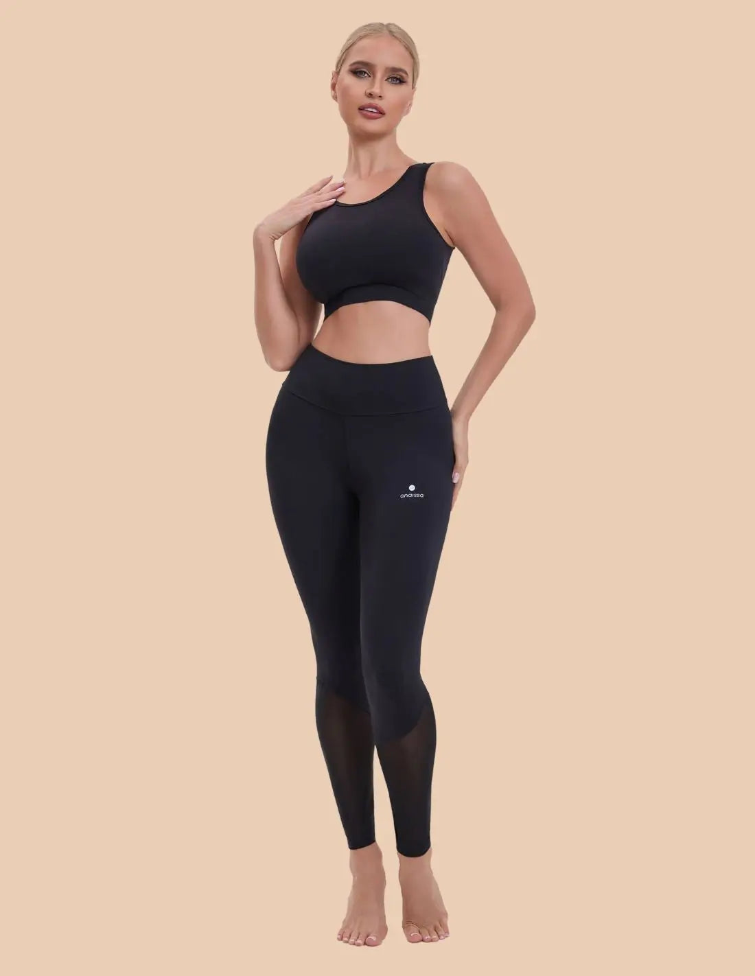 Legging de sport transparent taille haute Chiara