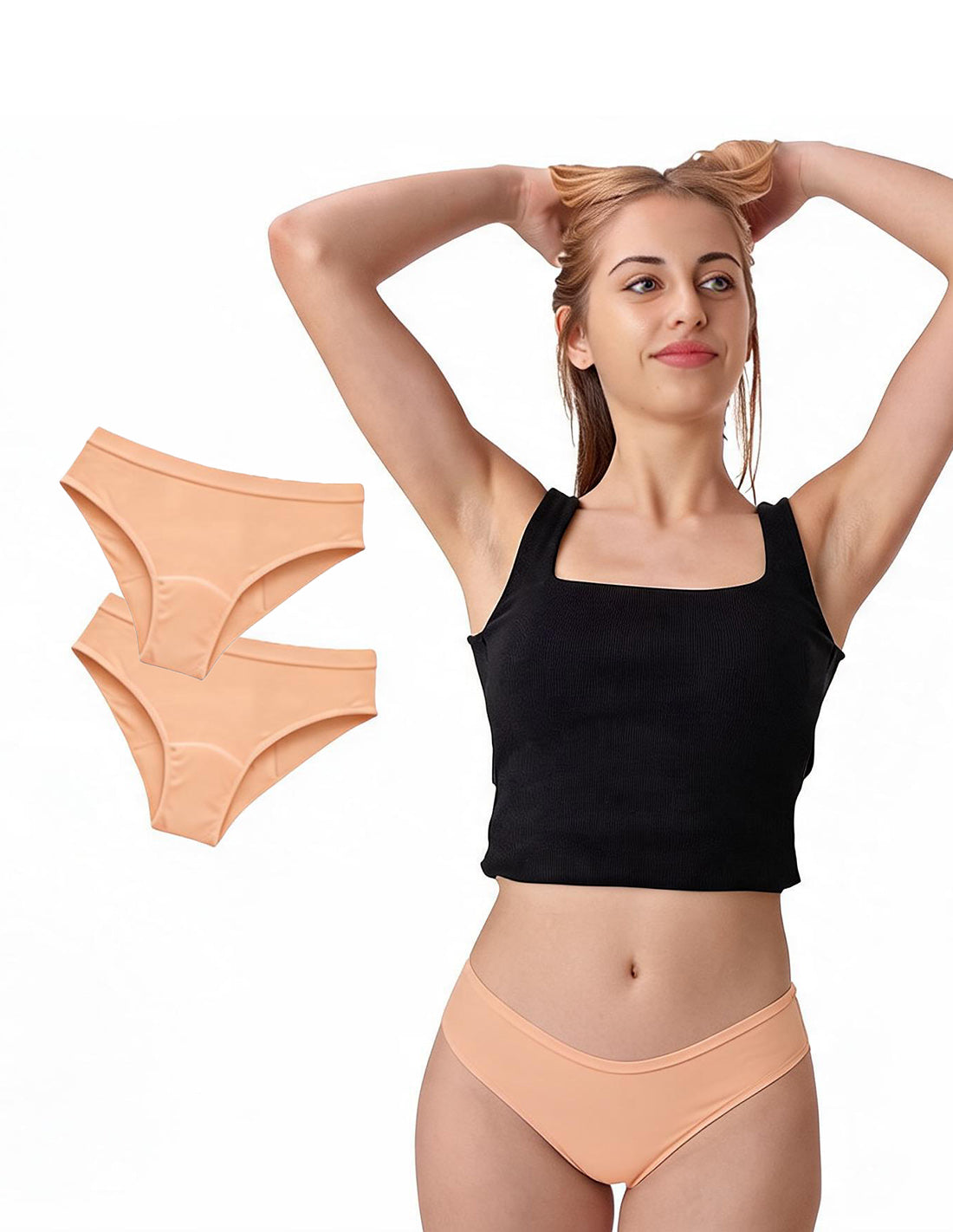 Pack-2 FreeU Anaissa Ultra Absorbent Menstrual Panties – 12 Hours Boston