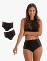 Pack de 2 culottes menstruelles en coton pour flux abondant Valeria