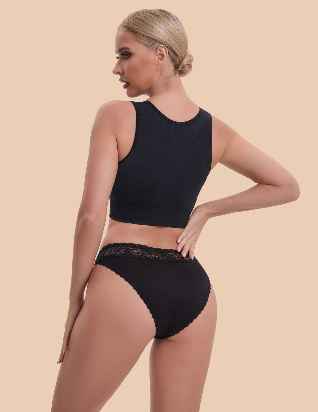 Lot de 2 culottes menstruelles brésiliennes hebdomadaires en coton à haute absorption