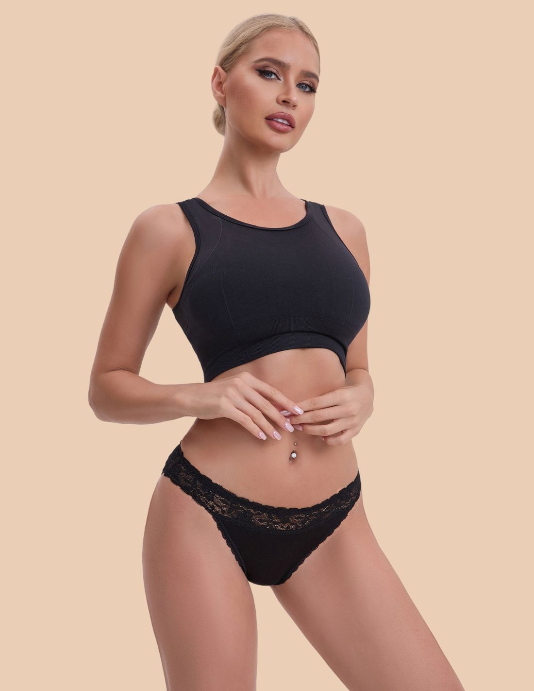 Lot de 2 culottes menstruelles brésiliennes hebdomadaires en coton à haute absorption