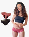 Lot de 2 culottes menstruelles en bambou pour flux abondant | Lola