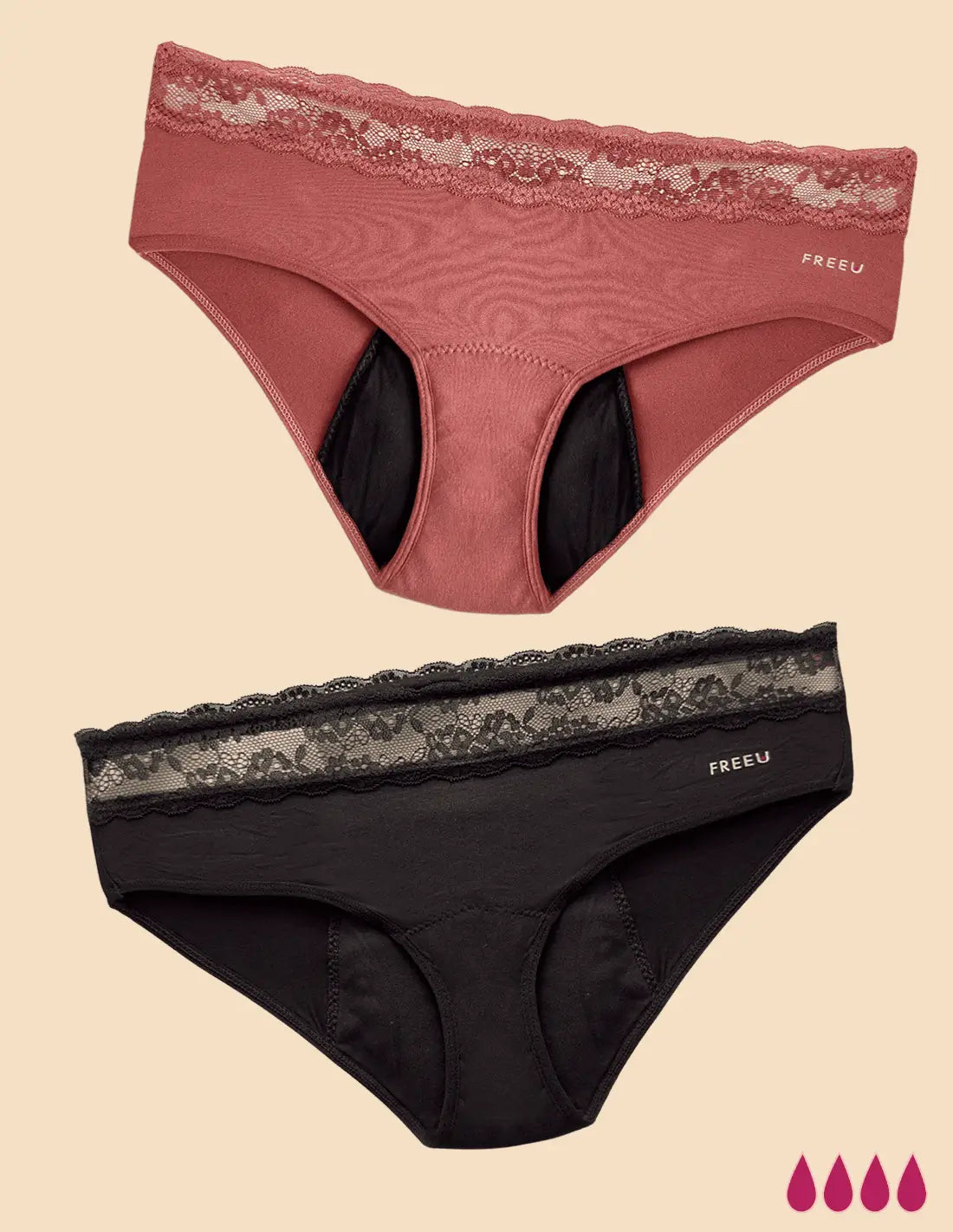 Pack 2 Bragas Menstruales de Bambú Flujo Abundante | Lola