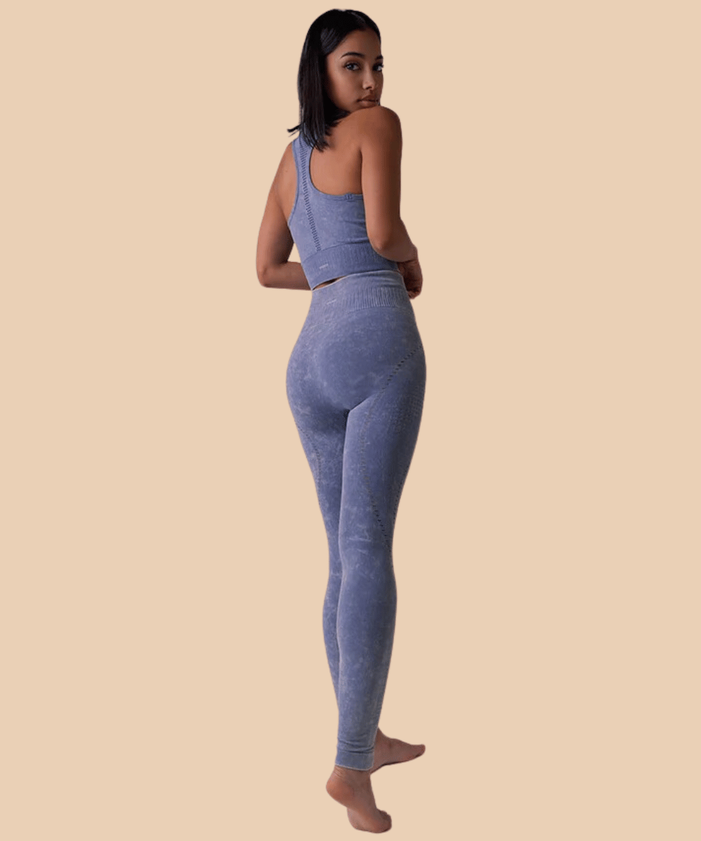 Set: Legging y Top deportivo seamless 3D Stone