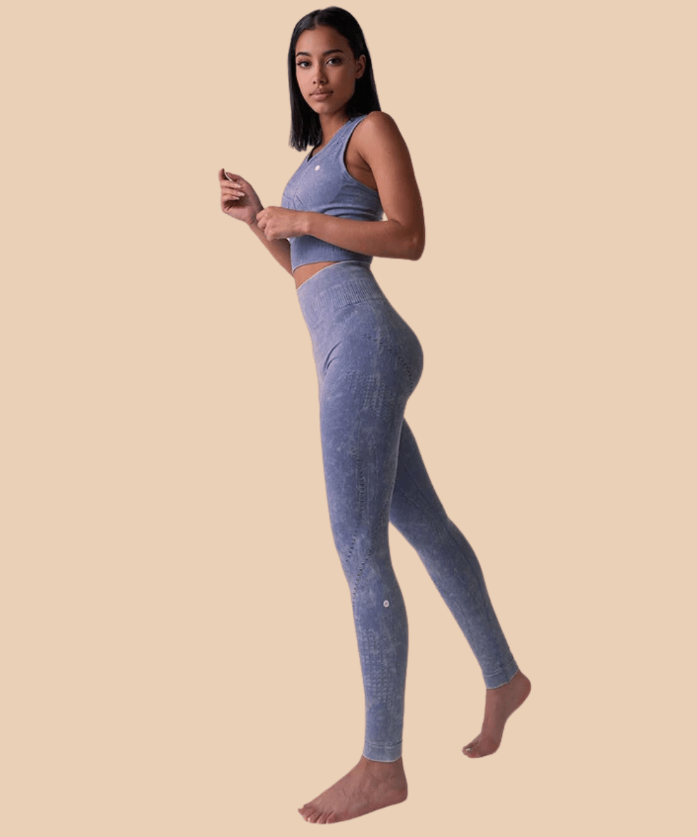 Set: Legging y Top deportivo seamless 3D Stone