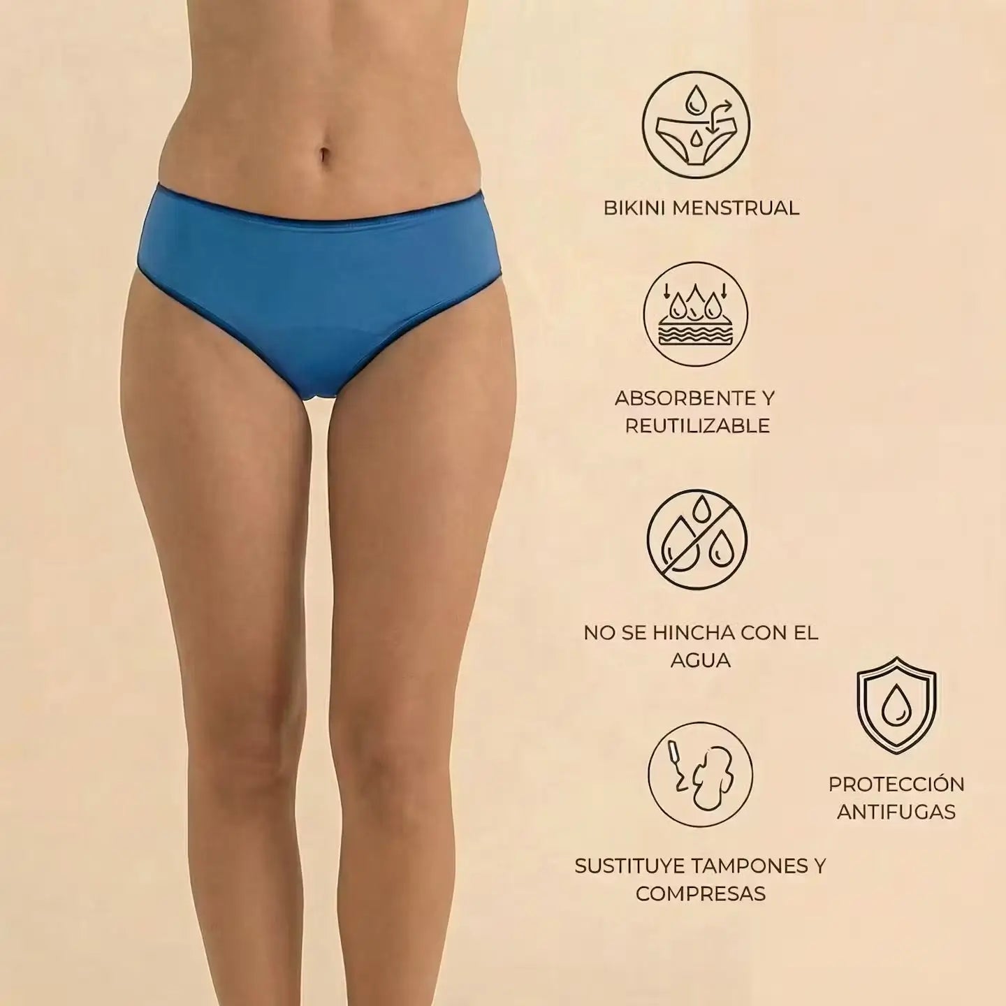 Bikini Menstrual Adolescentes Céline — Discreto, ultrafino y sin bultos