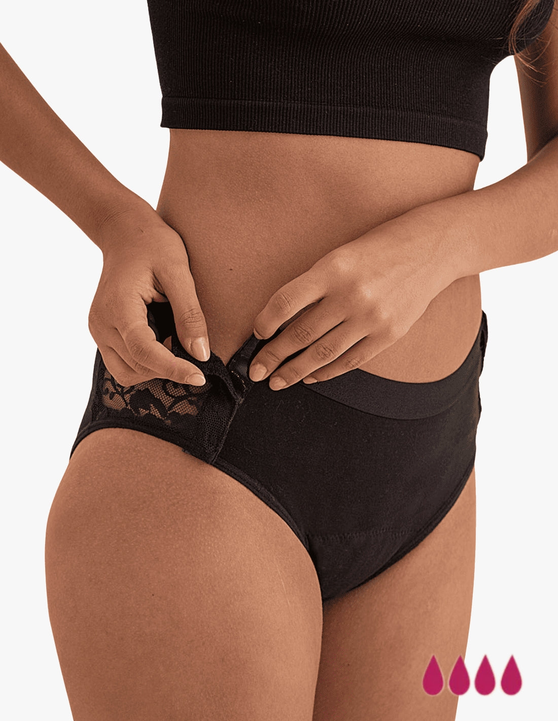 Majtki menstruacyjne z zapięciem na rzep Velcro
