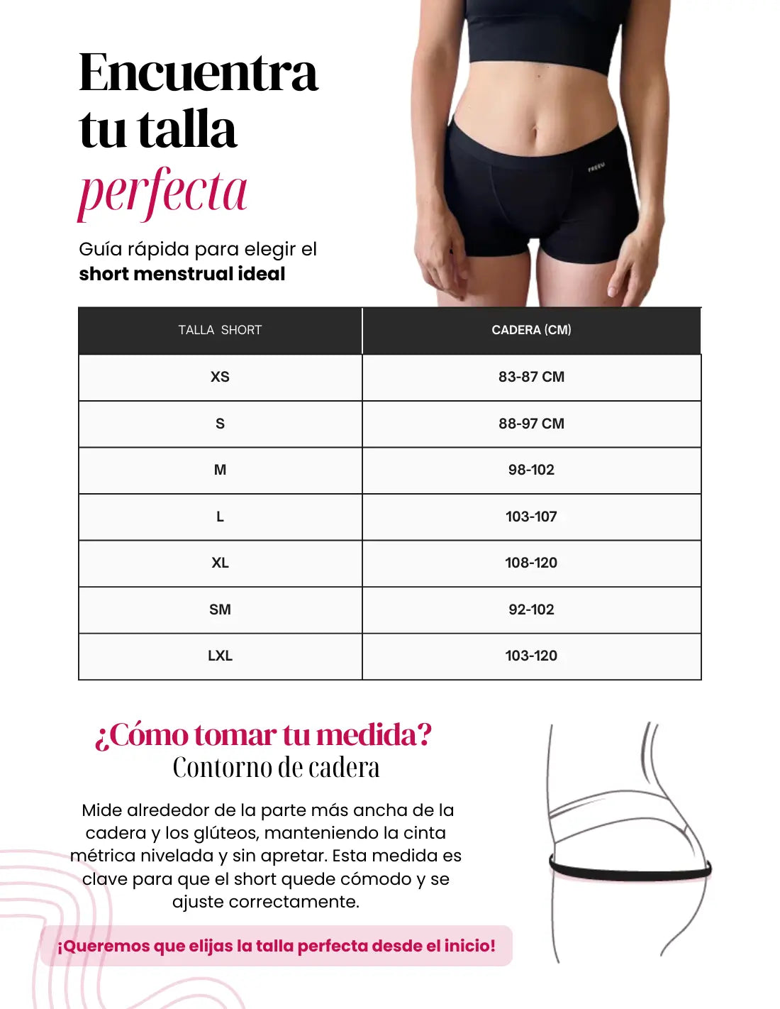 Short Menstrual Ultra Absorbente 12 Horas – Flujo Abundante, Amelie