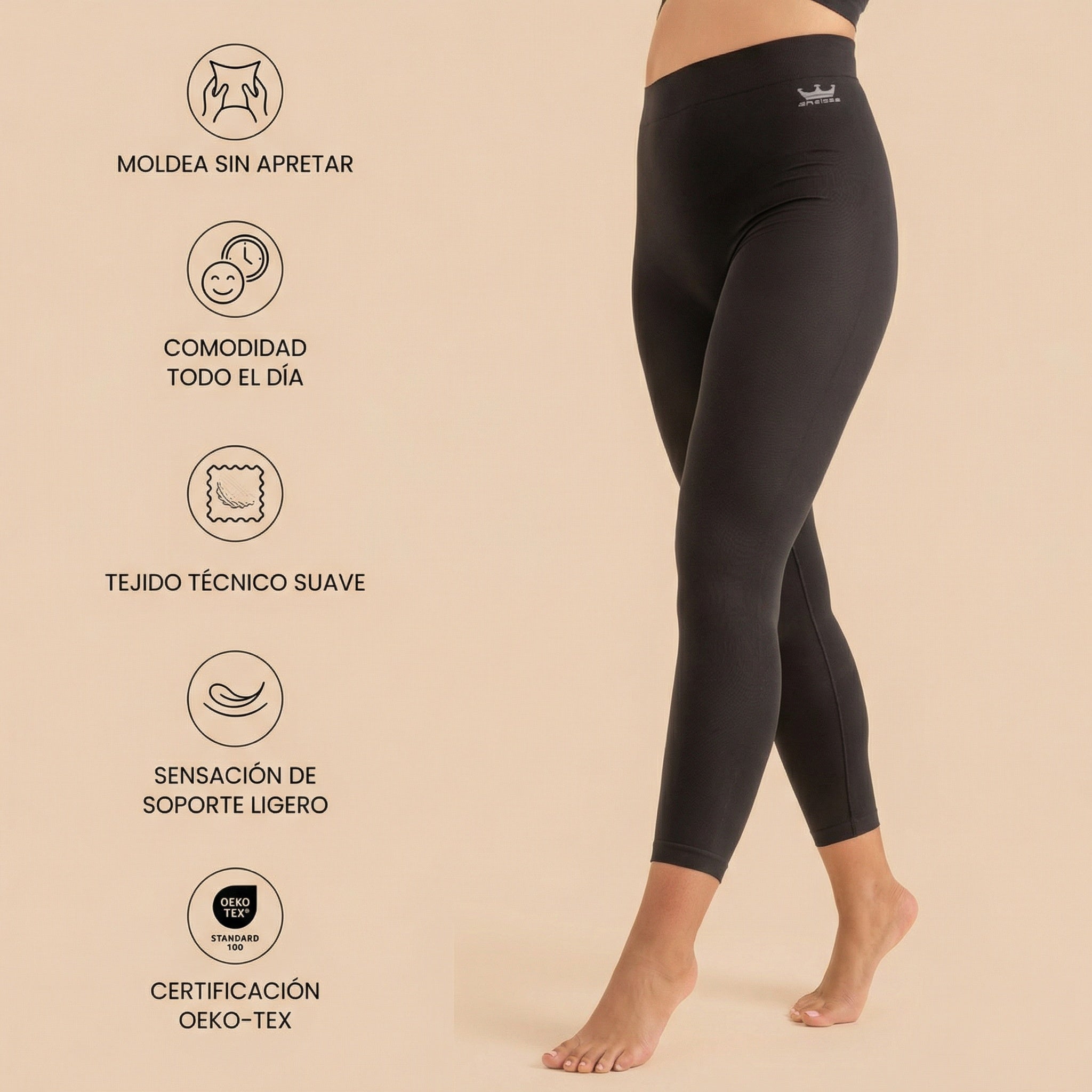 Legginsy redukujące 200 den z włóknem Emana Noah